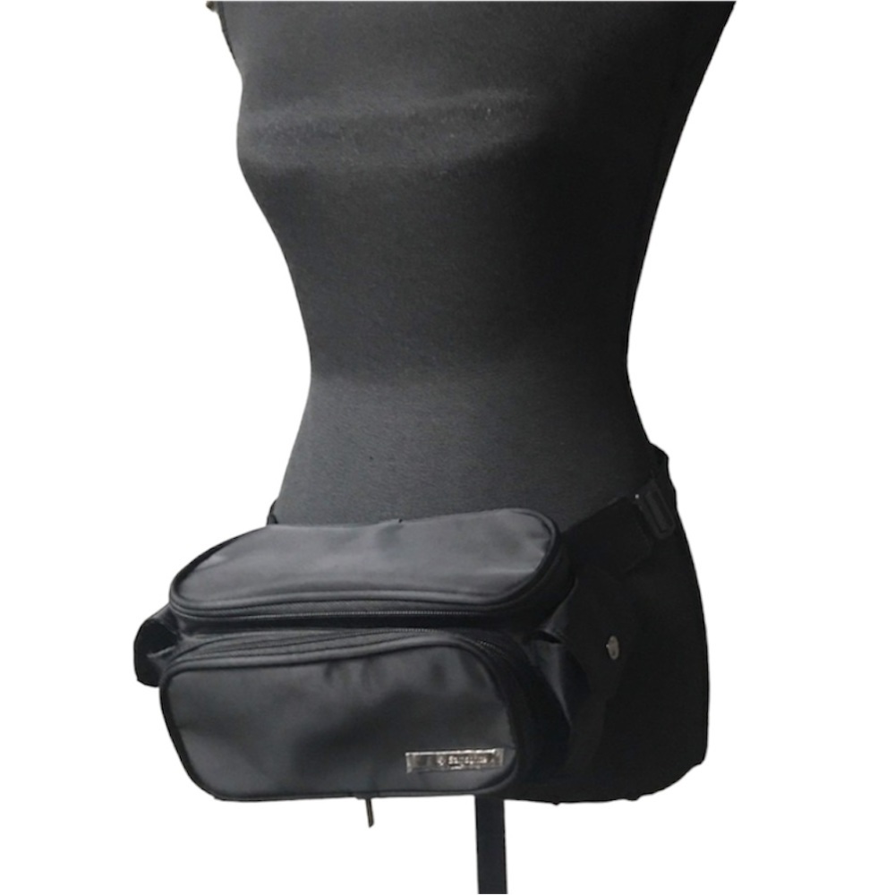 NEW Samsonite Black nylon waist belt fannny pack